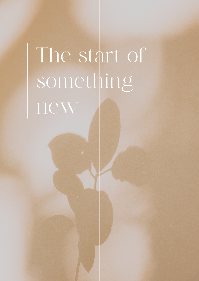 The start of something new